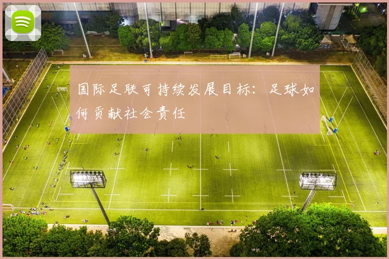 国际足联可持续发展目标：足球如何贡献社会责任